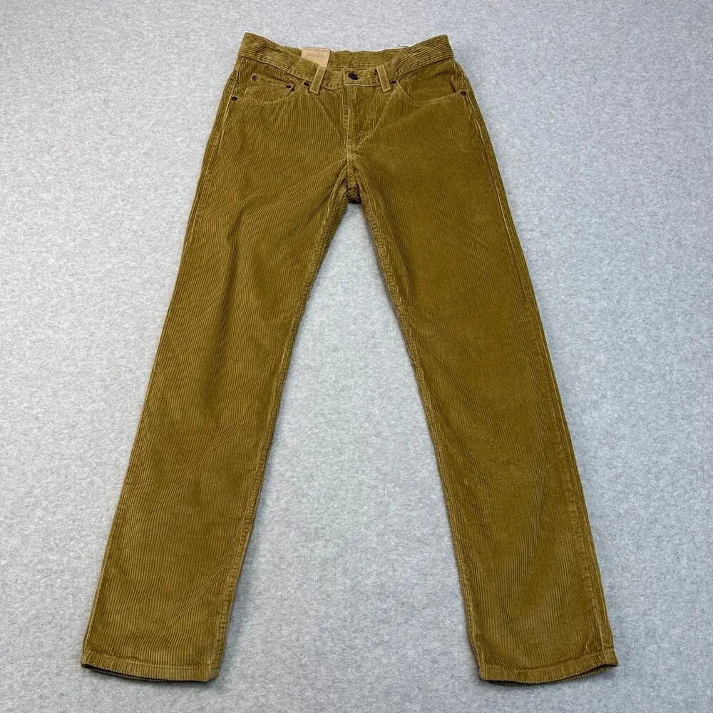Levi's Corduroy Pants Mens 27x30 Golden Tan Straight Leg Regular Fit 5-Pocket